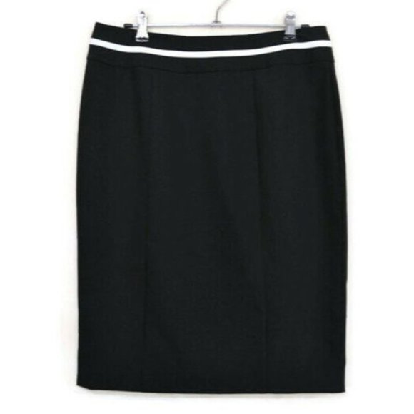 SENORITA Black & White Pencil Midi Office Corporate Skirt Size 10 - BNWT - Picture 1 of 8